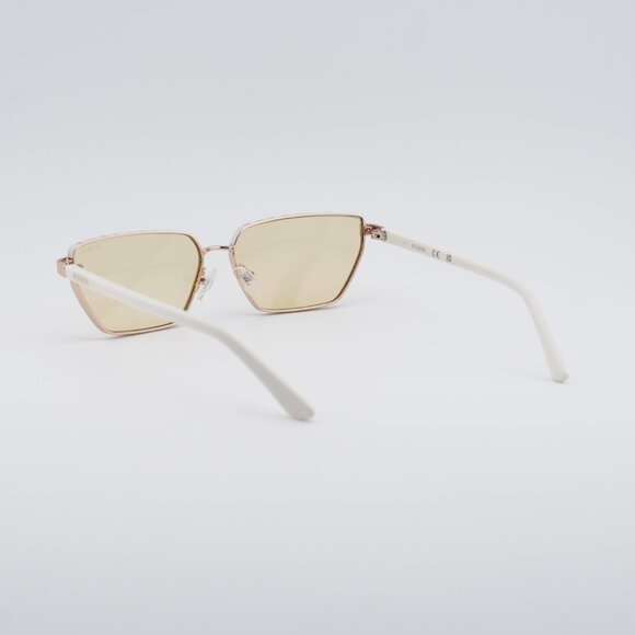 Guess GU00106 21E Sunglasses White/Gold Cat Eye Frame, Brown Lenses main image 11
